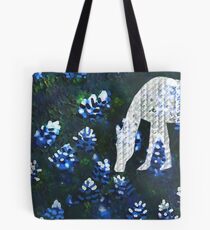 Horsing around blue bonnets Tote Bag