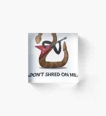 Don't Shred On Me - Rattlesnake Guitar Player Acrylic Block