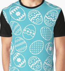 Blue and white Easter eggs Graphic T-Shirt