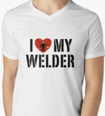 I love my Welder Shirt, Sticker, Cases, Skins, Mug, Poster Men's V-Neck T-Shirt