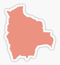 Bolivien Liebe im Pfirsich Sticker