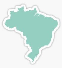 Brazil Love in Mint Sticker