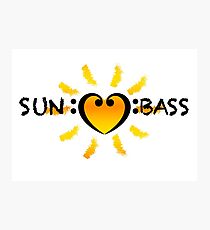 Bass Clef Heart Sun Summer Festival DnB Photographic Print