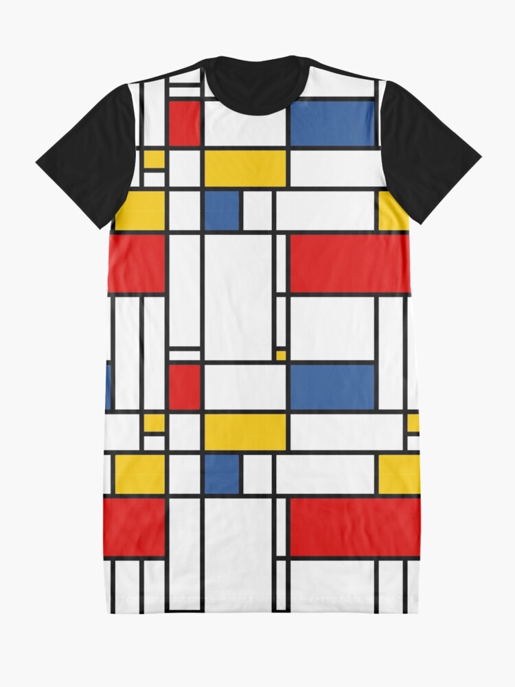 Alternate view of mondrian modern de stijl Graphic T-Shirt Dress