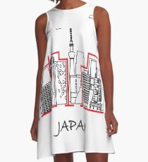 Unusual Japanese architecture. A-Line Dress