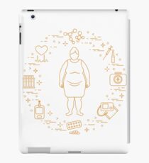Fat woman, medical devices, tools and medicines. iPad Case/Skin