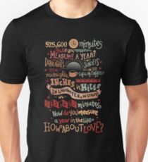 Wie messen Sie ein Jahr? Unisex T-Shirt