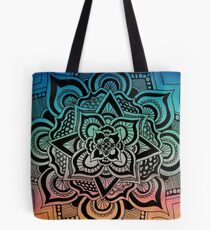 Mandala on Watercolor Tote Bag