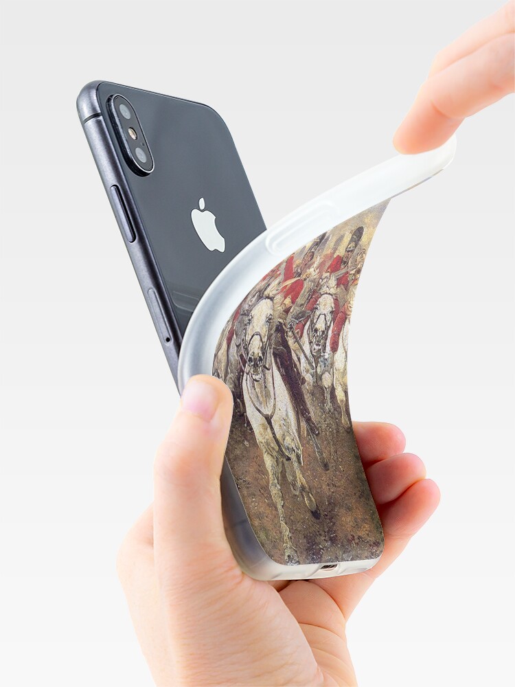 Alternate view of Scotland Forever! 1881, Battle of Waterloo, Lady Butler, Charge of the Royal Scots Greys. iPhone Case & Cover