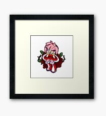 Amy Rose Sticker Framed Print