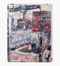 London Art - Underground Subway & Red Bus iPad Case/Skin