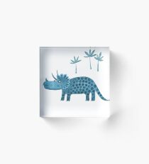 Triceratops Dinosaur Acrylic Block