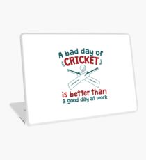 A Bad Day Of Cricket Is Better Than A Good Day At Work Funny Gift Distressed Laptop Skin