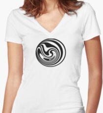 Spinning circle house DJ Vol. 2 - Happy people icon Women's Fitted V-Neck T-Shirt