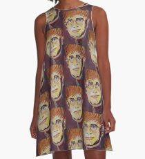 Croc Rock Man Portrait A-Line Dress