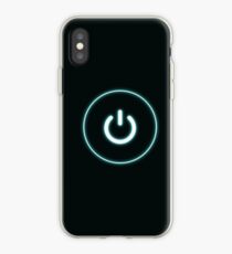 Bright Neon Aqua Turn Me On and Power Me Up iPhone Case