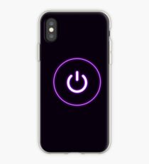 Bright Neon Purple Turn Me On and Power Me Up iPhone Case