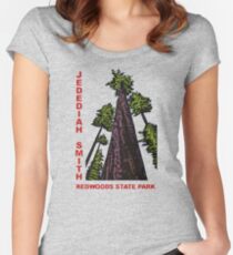Jedediah Smith Redwoods State Park Vintage Travel Decal Women's Fitted Scoop T-Shirt