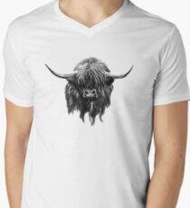 Scottish Highland Cow Men's V-Neck T-Shirt