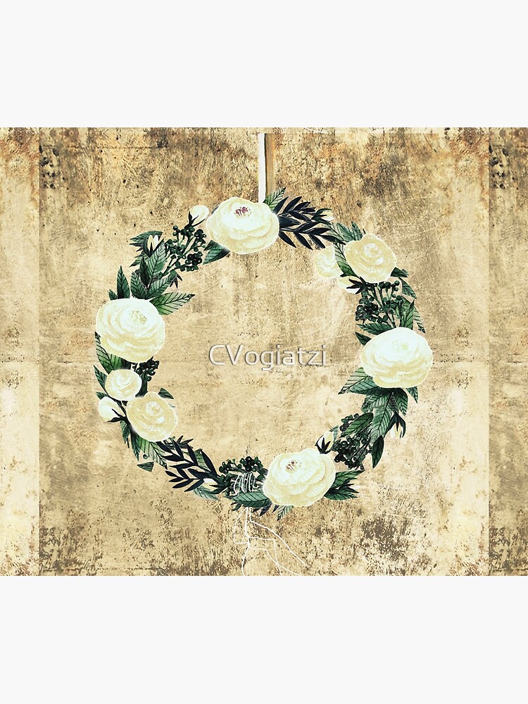 Wreath #White Flowers #Royal collection by CVogiatzi