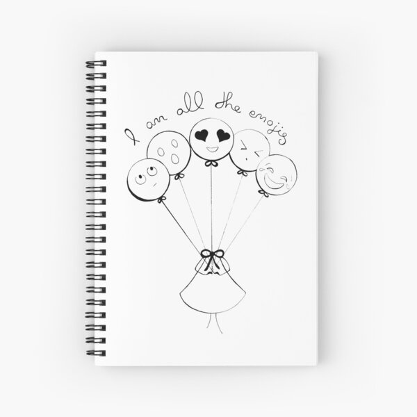 I Am All The Emojis Spiral Notebook