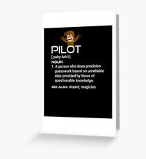 Pilot Definition Greeting Card
