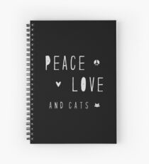 Frieden, Liebe und Katzen Spiralblock