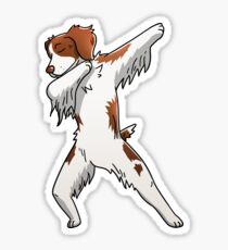 Dabbing Brittany Spaniel Sticker