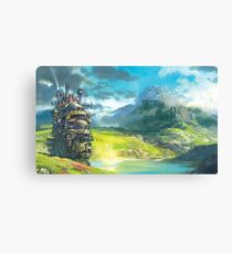 Heulendes bewegliches Schloss (Studio Ghibli Anime) Leinwanddruck