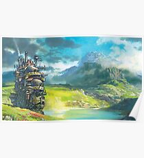 Heulendes bewegliches Schloss (Studio Ghibli Anime) Poster
