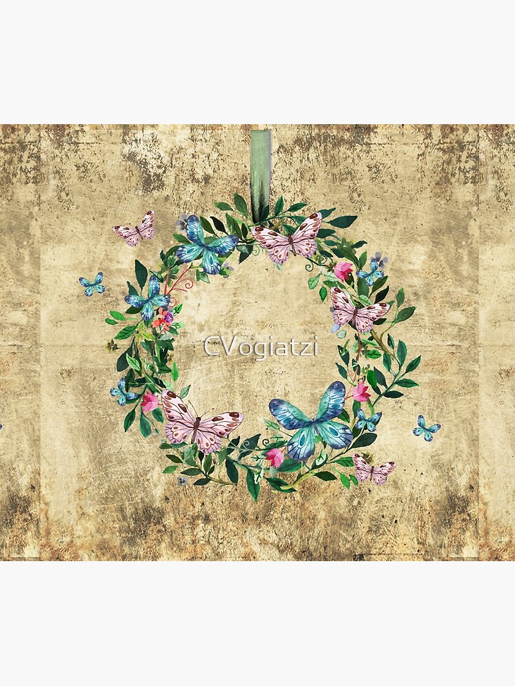 Wreath #Flowers & Butterflies#Royal collection by CVogiatzi