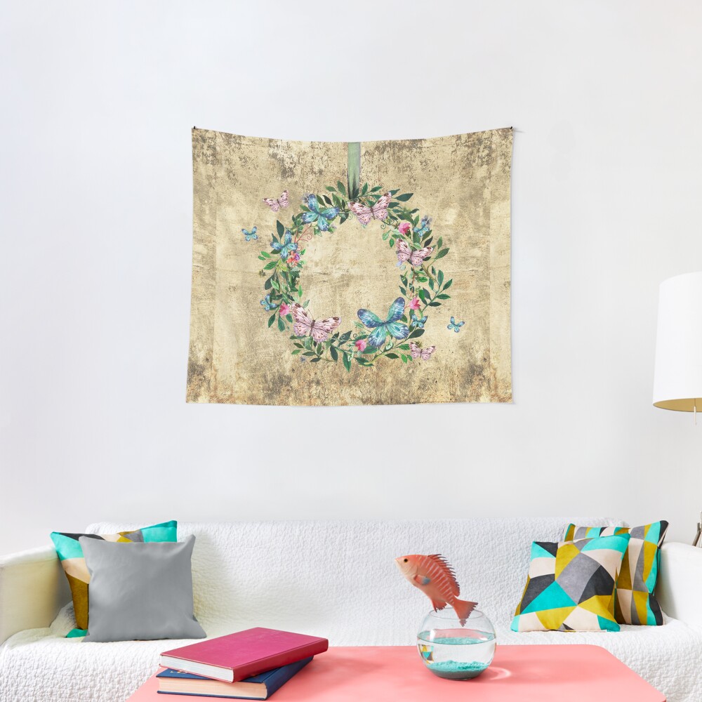 Wreath #Flowers & Butterflies#Royal collection Tapestry