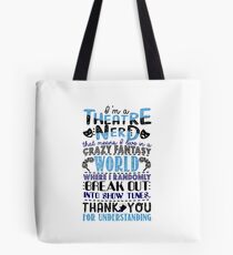 Bolsa de tela Camiseta divertida de la definición del empollón del teatro