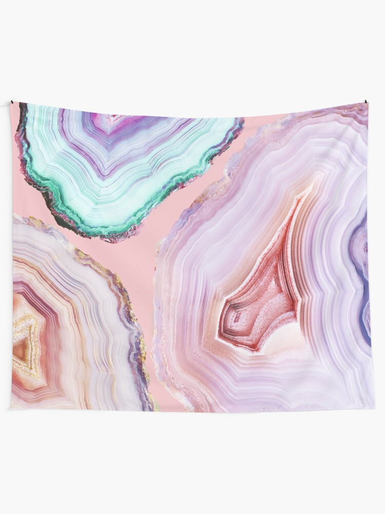 Alternate view of Mineral Agates #Glam collection Tapestry