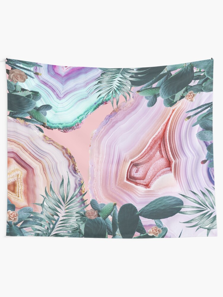Alternate view of Mineral Agates & Garden #Glam collection Tapestry