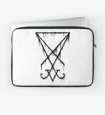Lucifer Sigil - The Devil's Symbol Black Grunge Laptop Sleeve