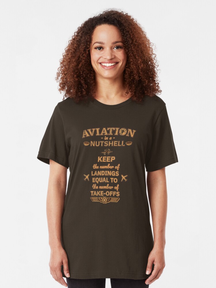 Alternative Ansicht von Aviation In A Nutshell - Funny Aviation Quotes Gift Slim Fit T-Shirt