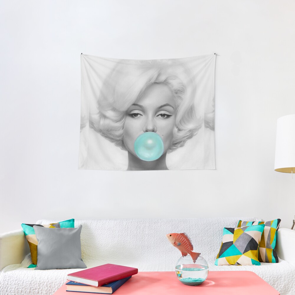 Bubblegum portrait Tirquaz Tapestry