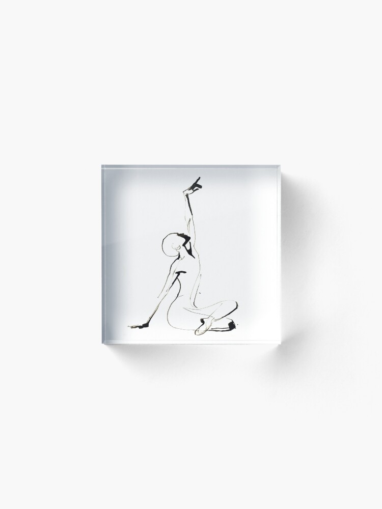 Alternate view of India Ink Dance Drawing Acrylic Block