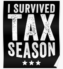 I survived Tax season - Funny CPA Accountant Poster