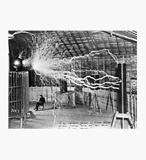 Nikola Tesla Electric Photographic Print