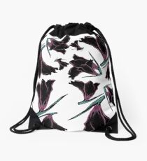 Pattern brush flower Drawstring Bag