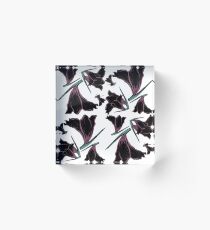 Pattern brush flower Acrylic Block