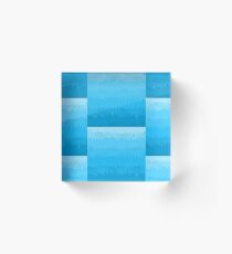 Pixeled Blue Acrylic Block