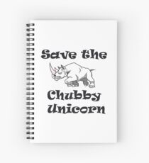 Save the Chubby Unicorn Rhinos Earth Day Environmental Spiral Notebook