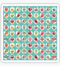 Happy owls. Sticker