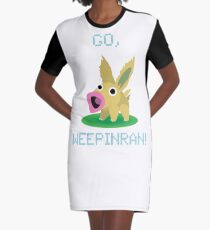 Cute Weepinran Pokemon Fusion Graphic T-Shirt Dress