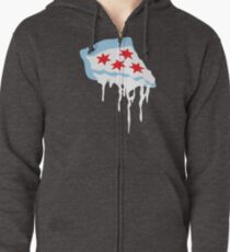 Chicago Deep Dish Pizza Zipped Hoodie