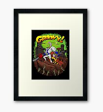 Earthworm Jim vs The Army of Darkness! Framed Print