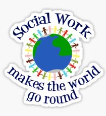 Social Work World Sticker